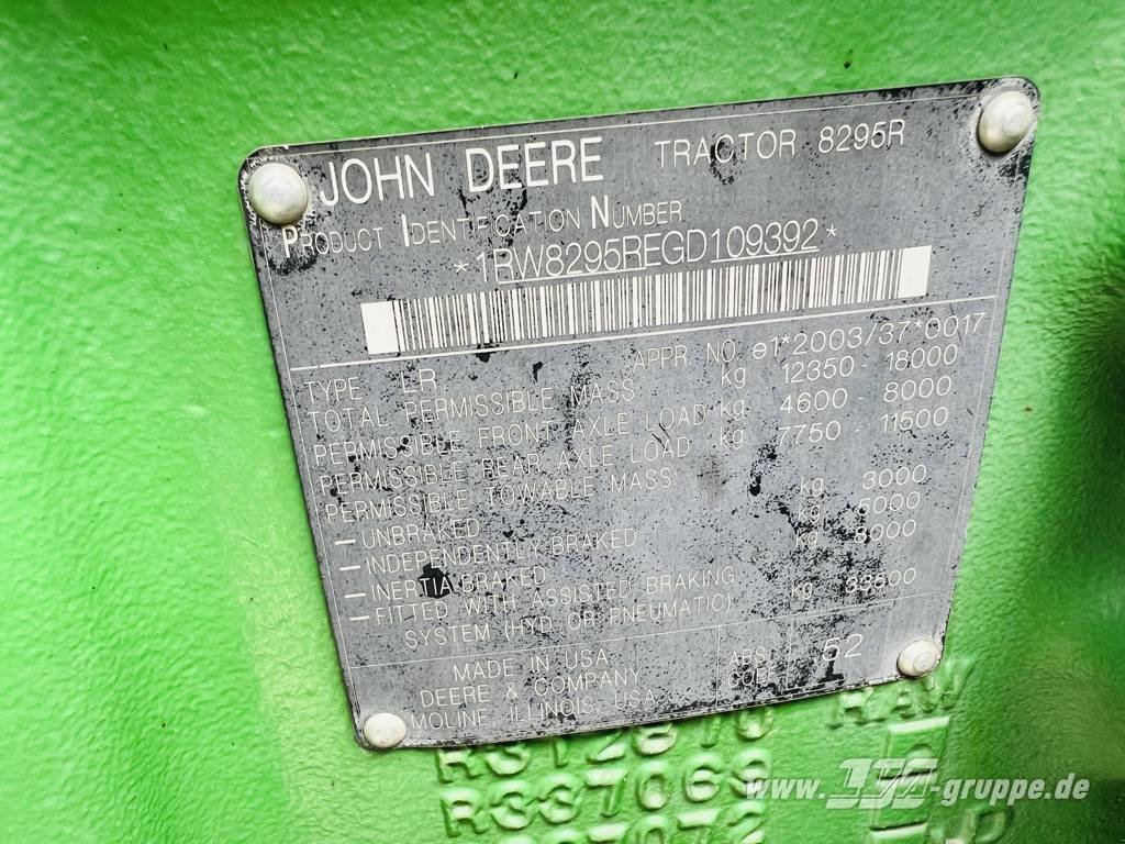 Traktor van het type John Deere 8295R, Gebrauchtmaschine in Sülzetal OT Altenweddingen (Foto 20)
