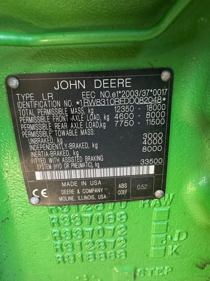 Traktor типа John Deere 8310R, Gebrauchtmaschine в Bramming (Фотография 4)
