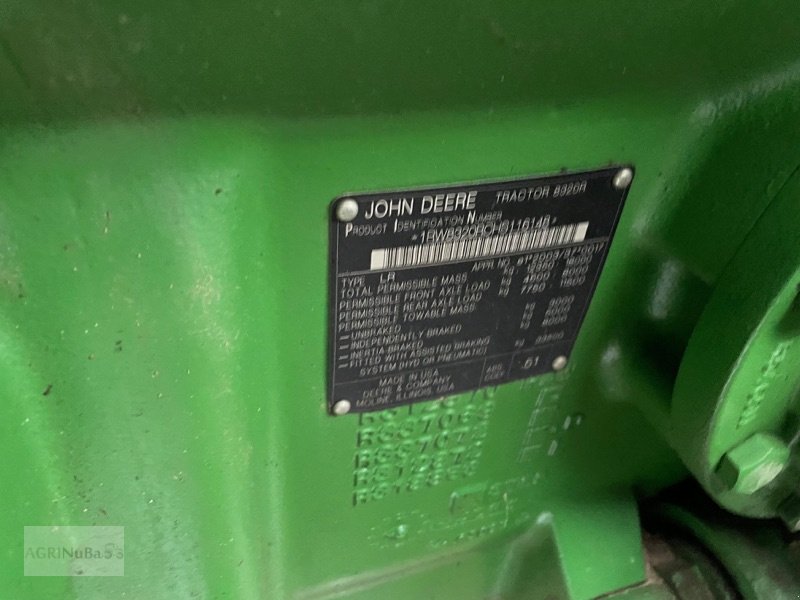 Traktor типа John Deere 8320 R PowrShift, Gebrauchtmaschine в Prenzlau (Фотография 10)