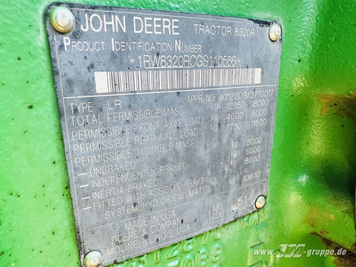 Traktor типа John Deere 8320R E23-PowerShift, Gebrauchtmaschine в Sülzetal OT Altenweddingen (Фотография 23)