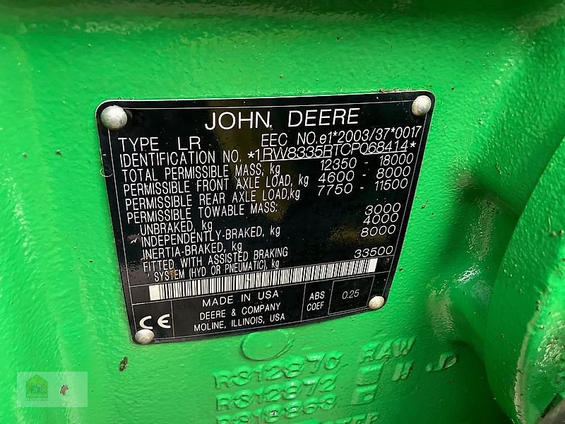 Traktor typu John Deere 8335R *Powr Shift*, Gebrauchtmaschine w Salsitz (Zdjęcie 18)