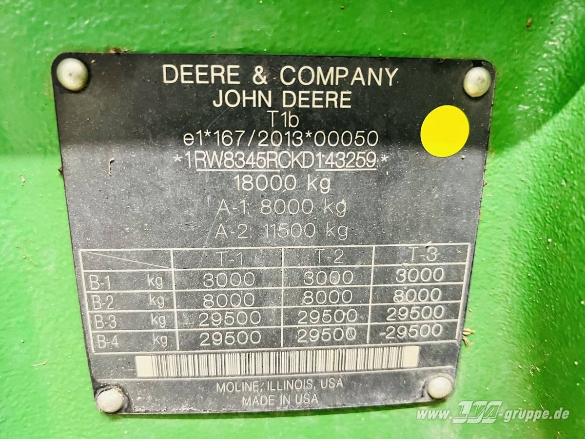 Traktor typu John Deere 8345R FRONT PTO, Gebrauchtmaschine v Sülzetal OT Altenweddingen (Obrázok 21)