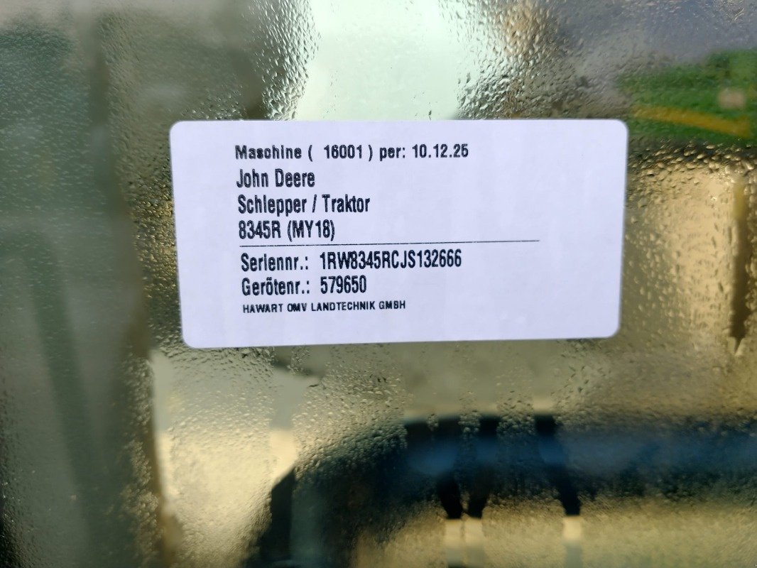 Traktor типа John Deere 8345R (MY18), Gebrauchtmaschine в Plau am See / OT Klebe (Фотография 11)