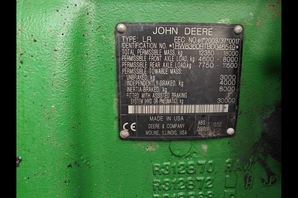 Traktor typu John Deere 8360R, Gebrauchtmaschine v Viborg (Obrázek 9)