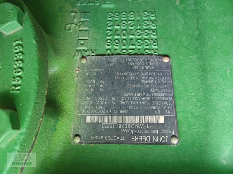 Traktor typu John Deere 8400R, Gebrauchtmaschine v Spelle (Obrázek 8)
