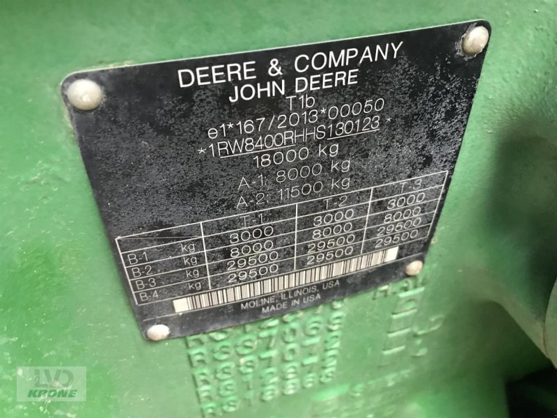 Traktor от тип John Deere 8400R, Gebrauchtmaschine в Alt-Mölln (Снимка 8)