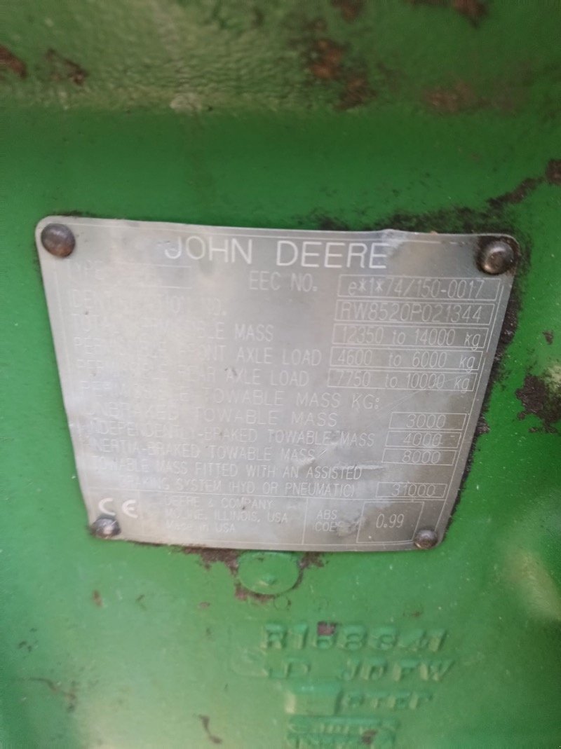 Traktor of the type John Deere 8520, Gebrauchtmaschine in Liebenwalde (Picture 2)