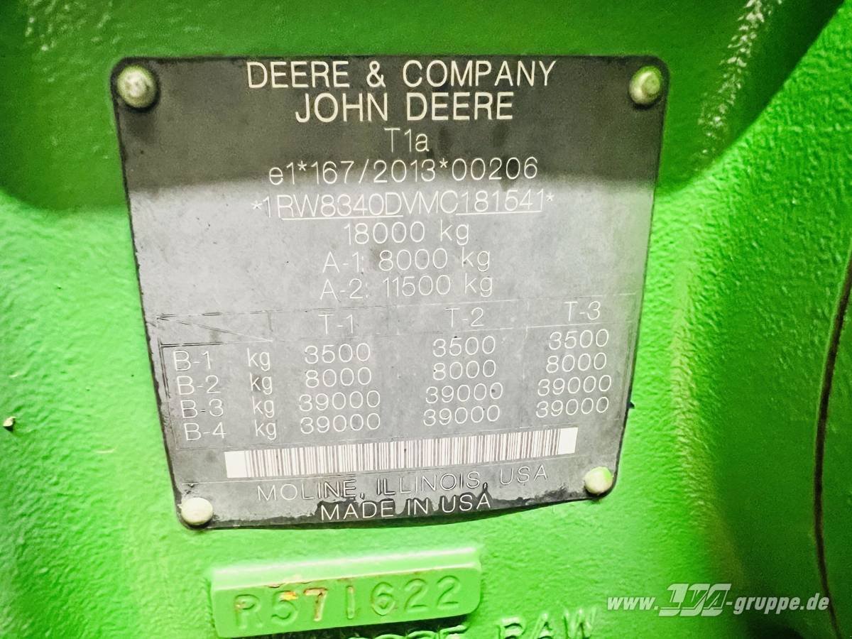 Traktor Türe ait John Deere 8R 340, Gebrauchtmaschine içinde Sülzetal OT Altenweddingen (resim 17)