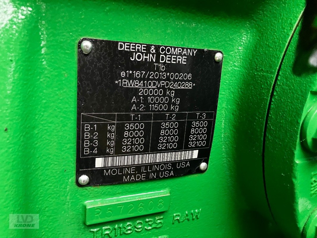 Traktor Türe ait John Deere 8R 410, Gebrauchtmaschine içinde Upahl (resim 23)