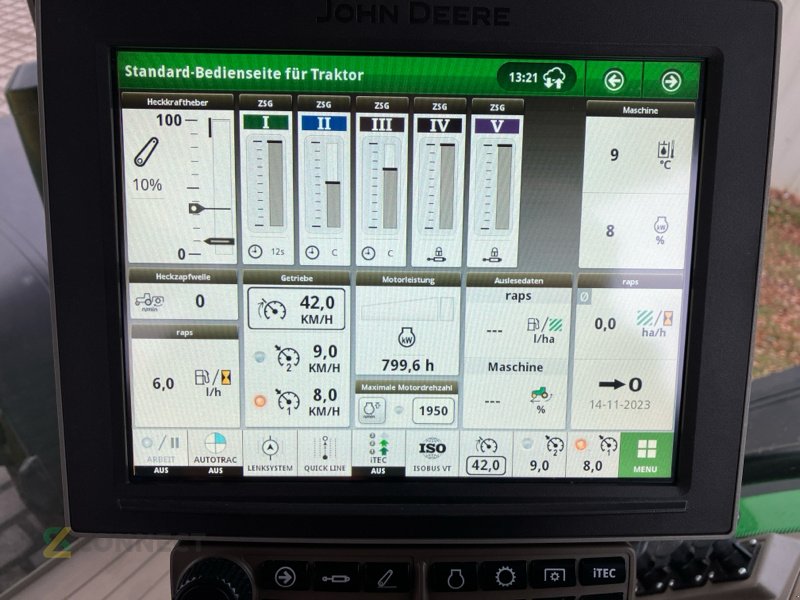 Traktor des Typs John Deere 8R340/CommandPro/HR-Gewichte/PowerGard, Gebrauchtmaschine in Jahnatal (Bild 12)