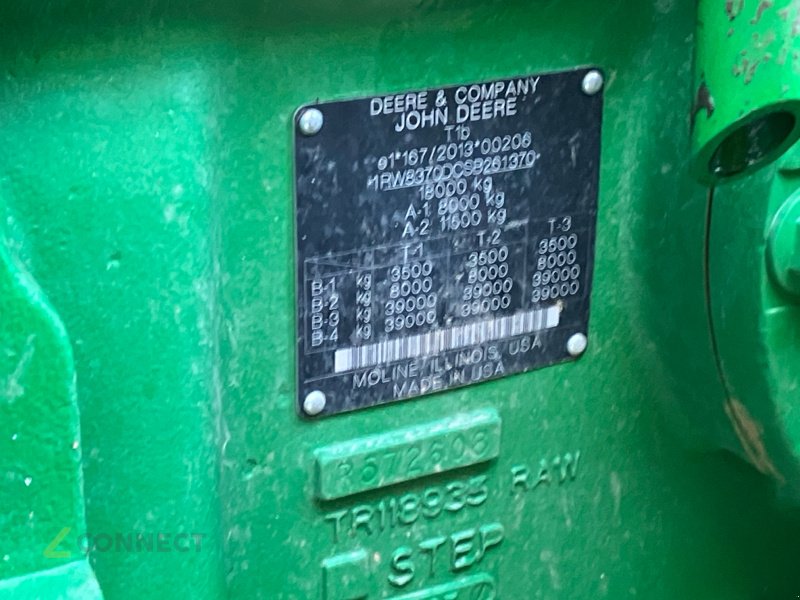 Traktor Türe ait John Deere 8R370/ e23 Getriebe/ Garantie bis 2028, Gebrauchtmaschine içinde Jahnatal (resim 15)