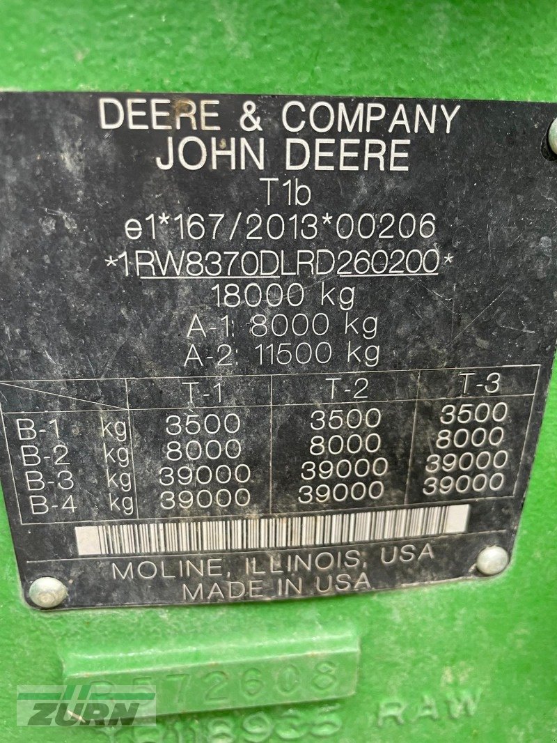Traktor vrste John Deere 8R370, Gebrauchtmaschine v Merklingen (Slika 27)