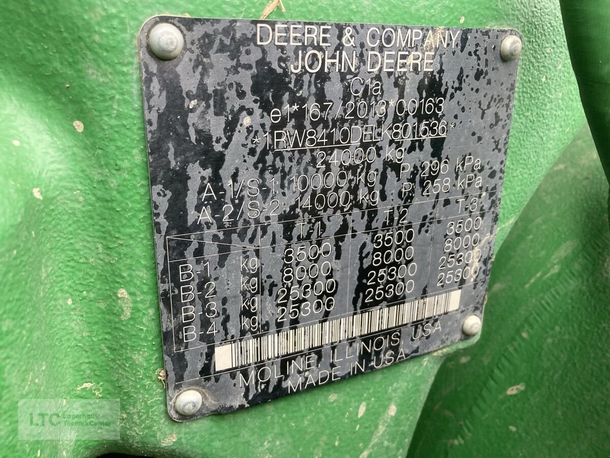 Traktor типа John Deere 8RX 410, Gebrauchtmaschine в Eggendorf (Фотография 24)
