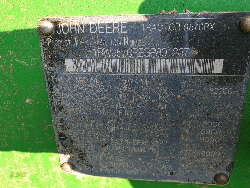 Traktor za tip John Deere 9570RX, Gebrauchtmaschine u Schenkenberg (Slika 15)
