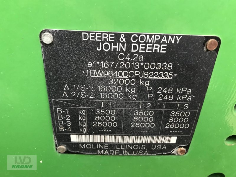 Traktor типа John Deere 9RX 640, Gebrauchtmaschine в Spelle (Фотография 17)