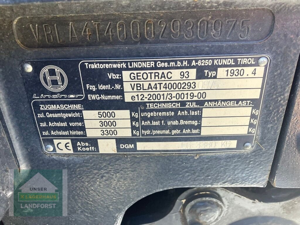 Traktor typu Lindner Geotrac 93 A, Neumaschine v Murau (Obrázek 26)