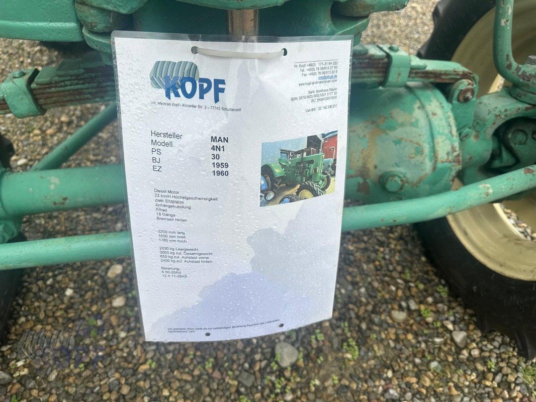 Traktor del tipo MAN MAN Traktor Typ 4N1 Allrad, bj 1959, Gebrauchtmaschine en Schutterzell (Imagen 23)