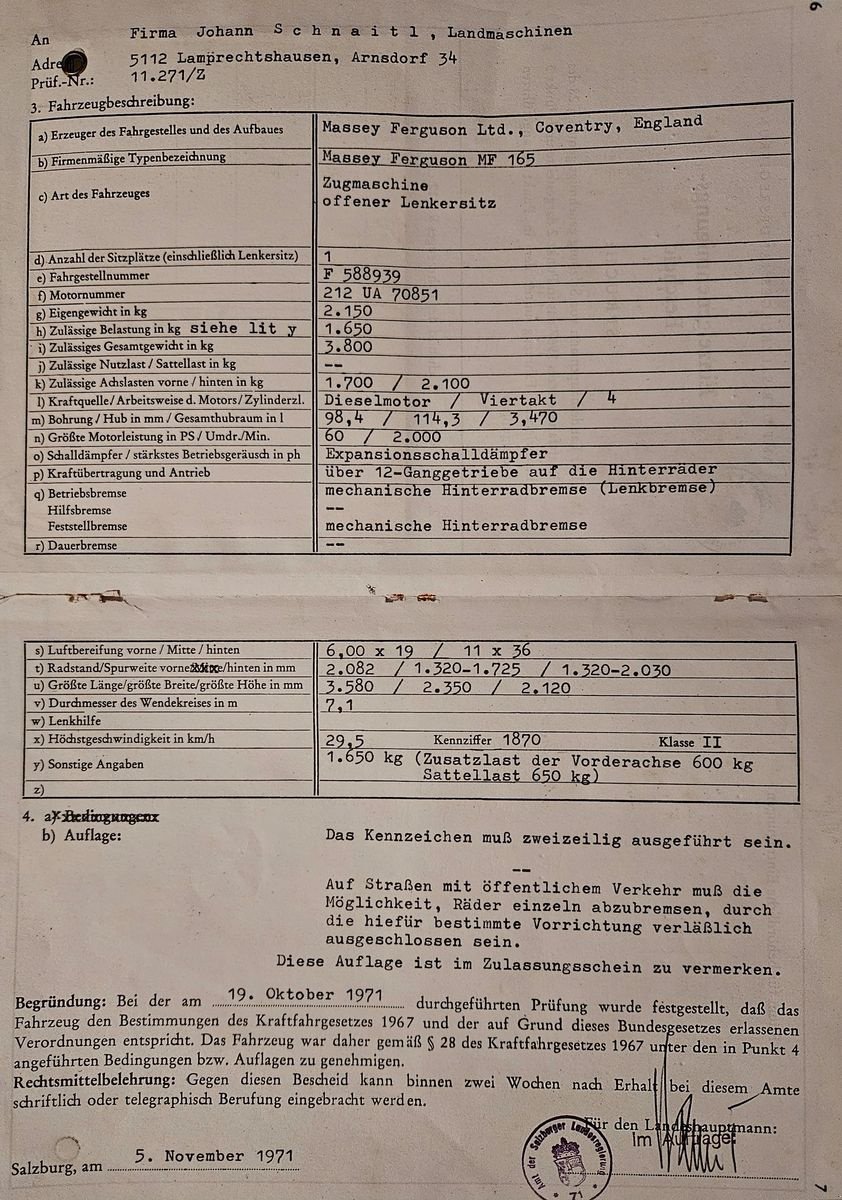 Traktor typu Massey Ferguson 165 MP Super, Gebrauchtmaschine w Burgkirchen (Zdjęcie 7)