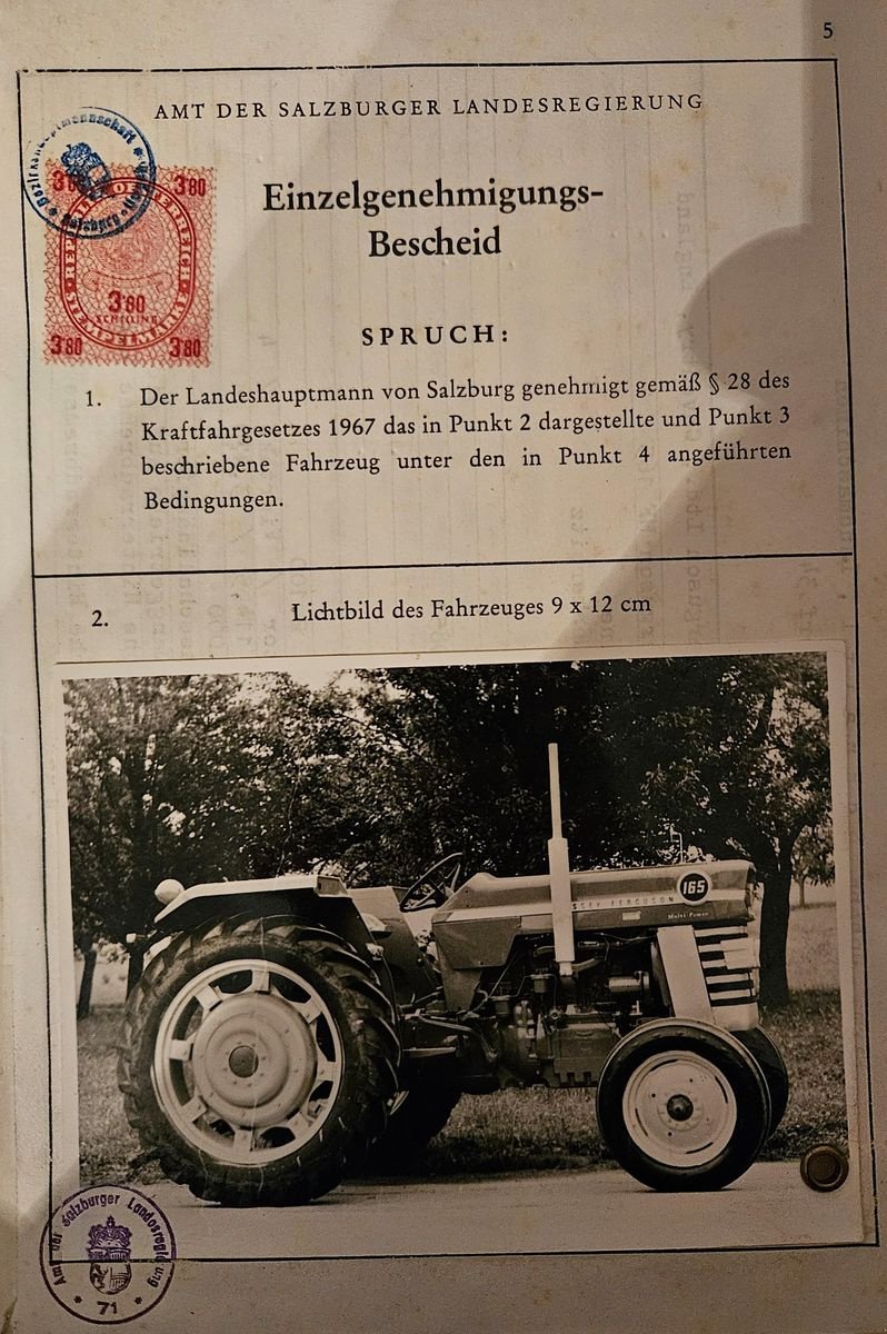 Traktor typu Massey Ferguson 165 MP Super, Gebrauchtmaschine w Burgkirchen (Zdjęcie 5)