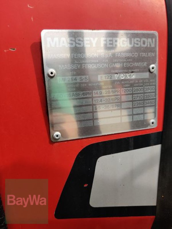 Traktor des Typs Massey Ferguson 254 S, Gebrauchtmaschine in Weiden i.d.Opf. (Bild 10)