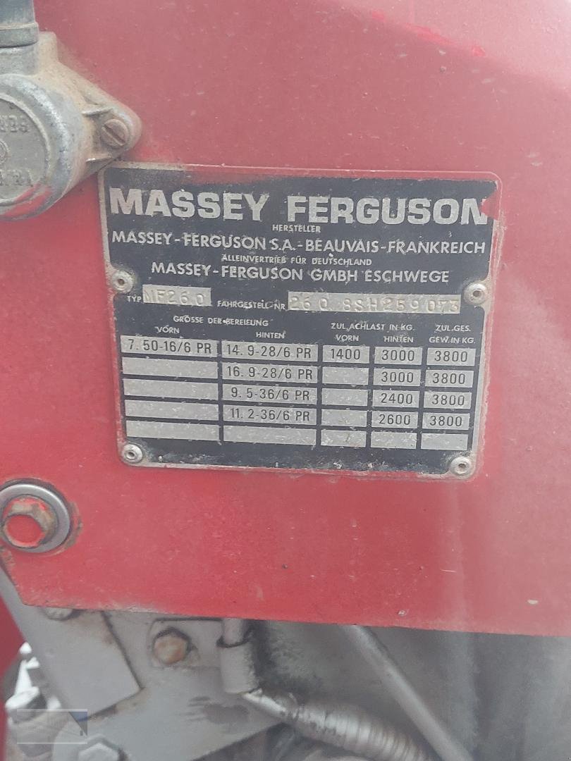 Traktor des Typs Massey Ferguson 260, Gebrauchtmaschine in Kleinlangheim - Atzhausen (Bild 9)
