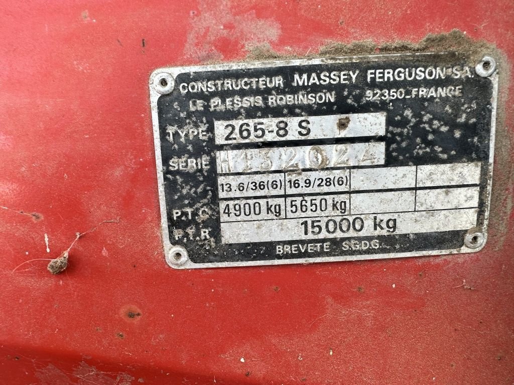 Traktor типа Massey Ferguson 265, Gebrauchtmaschine в Callantsoog (Фотография 11)