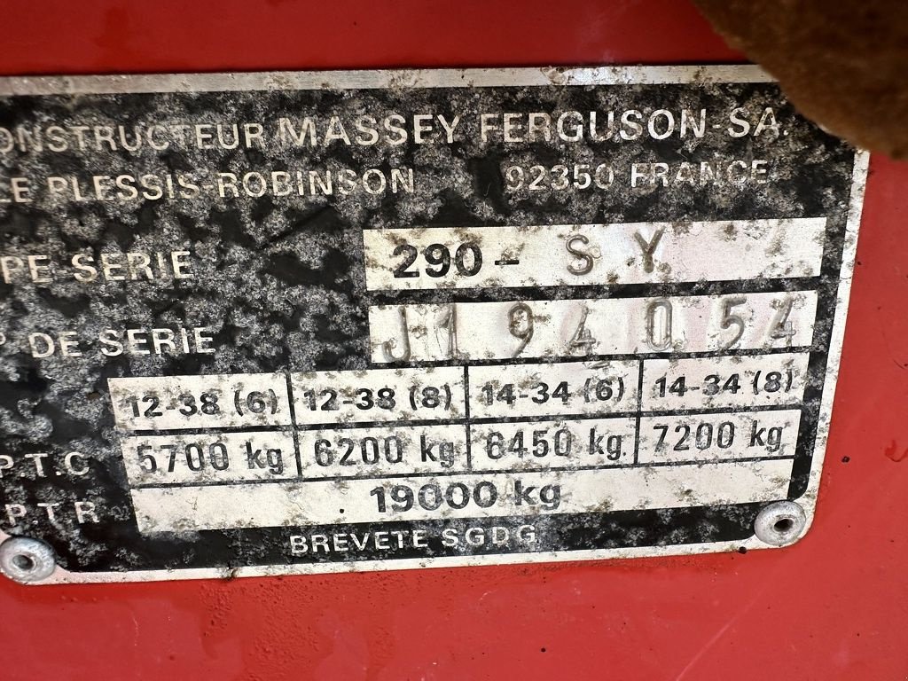 Traktor des Typs Massey Ferguson 290, Gebrauchtmaschine in Callantsoog (Bild 11)