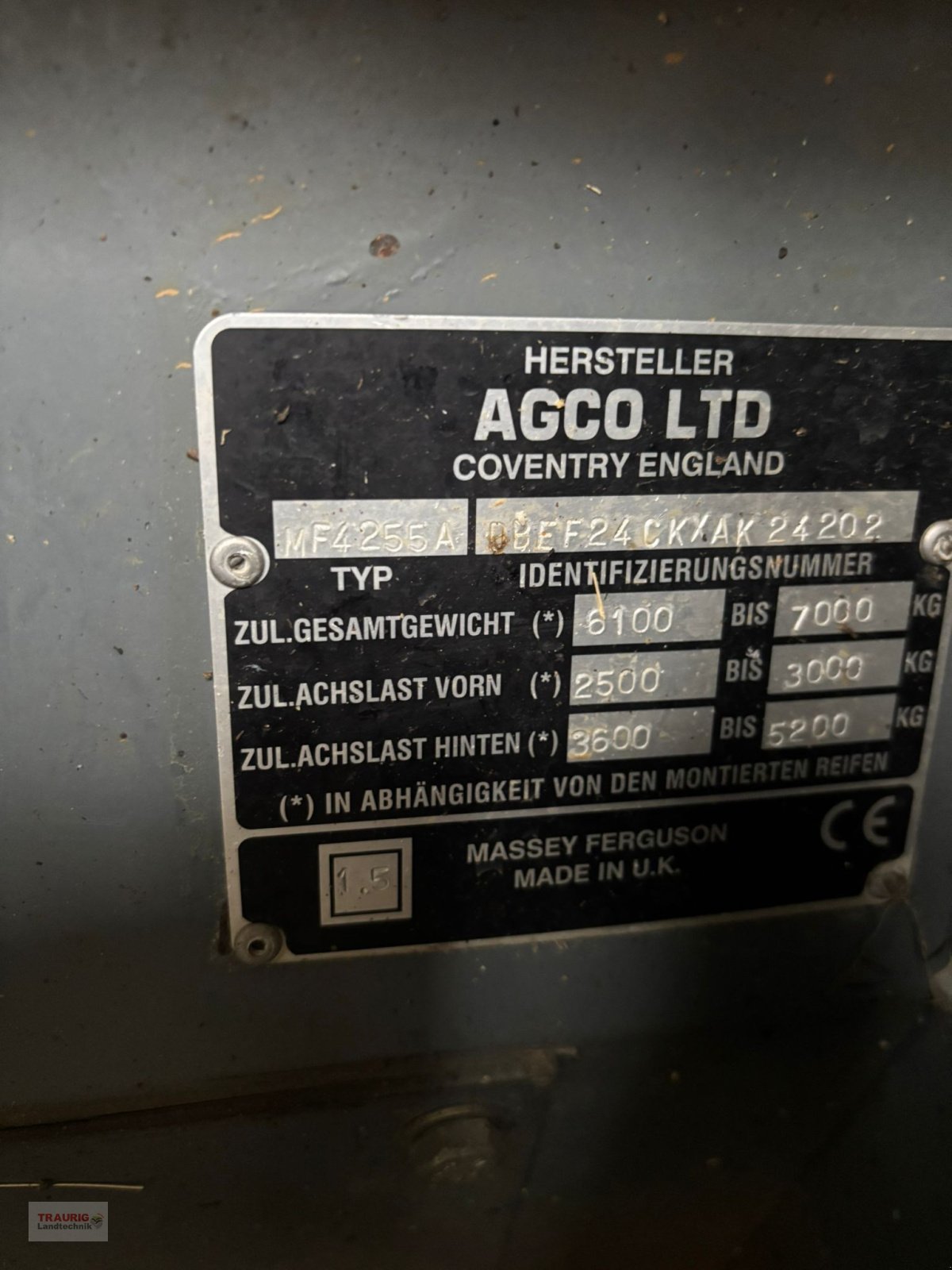 Traktor типа Massey Ferguson 4255, Gebrauchtmaschine в Mainburg/Wambach (Фотография 8)