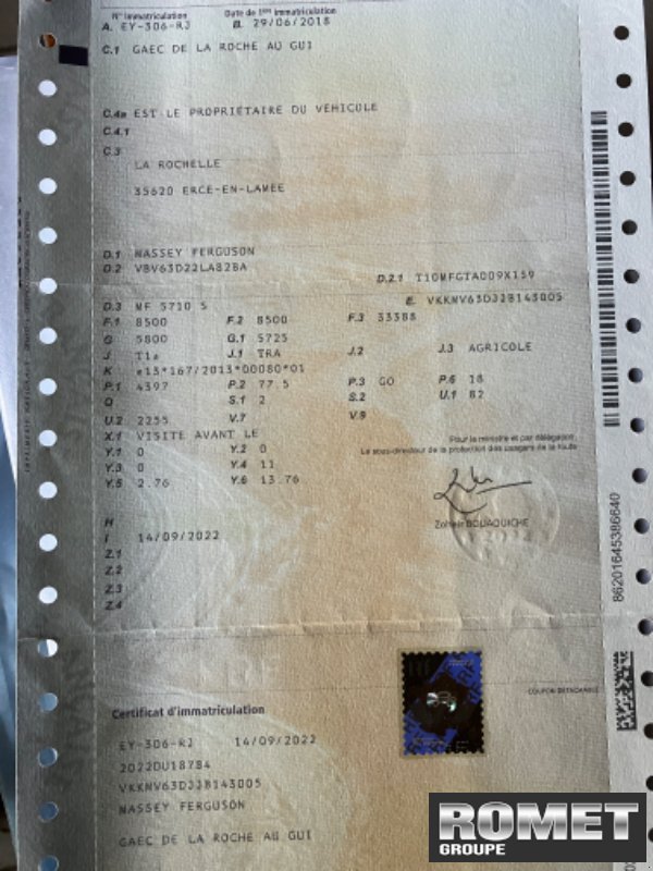 Traktor tipa Massey Ferguson 5710 S D4 EF MR, Gebrauchtmaschine u Gennes sur glaize (Slika 10)