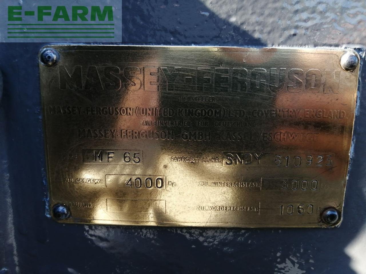 Traktor typu Massey Ferguson 65, Gebrauchtmaschine v Hamburg (Obrázek 2)