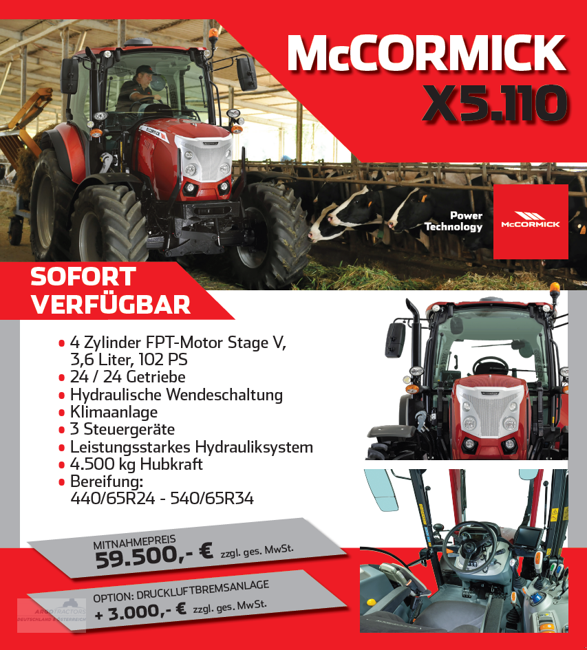 Traktor des Typs McCormick X5.110 Aktionsmodell, Neumaschine in Burgoberbach (Bild 9)