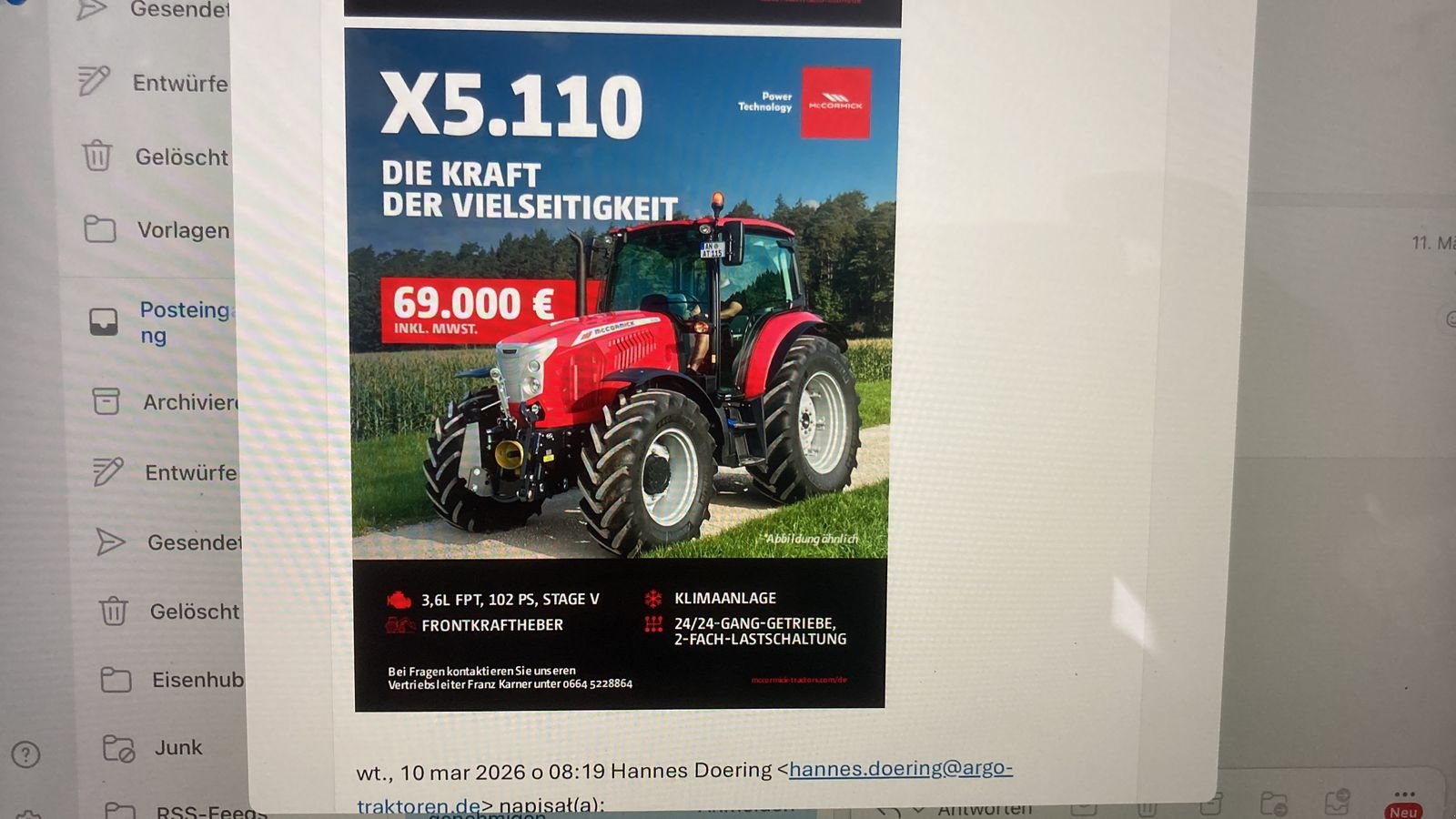 Traktor от тип McCormick X5.110, Neumaschine в Oberweidelham (Снимка 1)