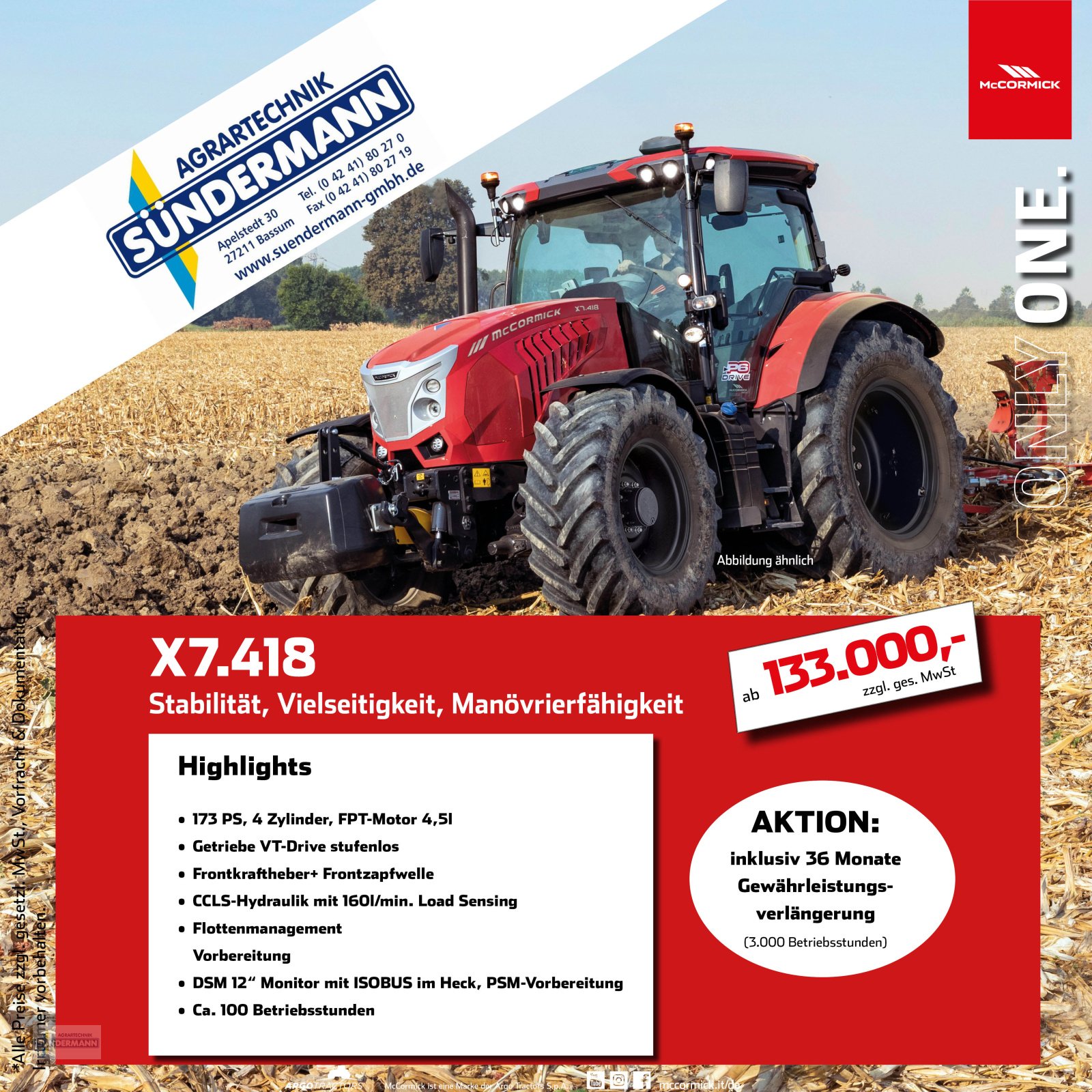 Traktor tipa McCormick X7.418, Gebrauchtmaschine u Bassum (Slika 1)