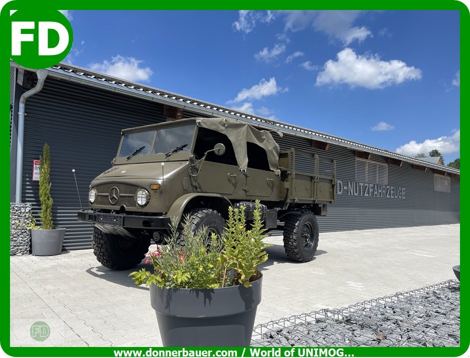 Traktor des Typs Mercedes-Benz Unimog 404 Doka Cabrio, 5 Sitzplätze, mit Pkw Führerschein, Gebrauchtmaschine in Hinterschmiding (Bild 1)