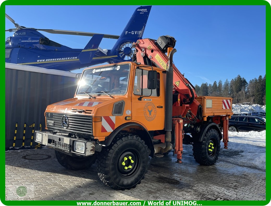 Traktor of the type Mercedes-Benz Unimog U1450 mit großen Kran sowie Kranseilwinde aus 1.Hand, Gebrauchtmaschine in Hinterschmiding (Picture 9)