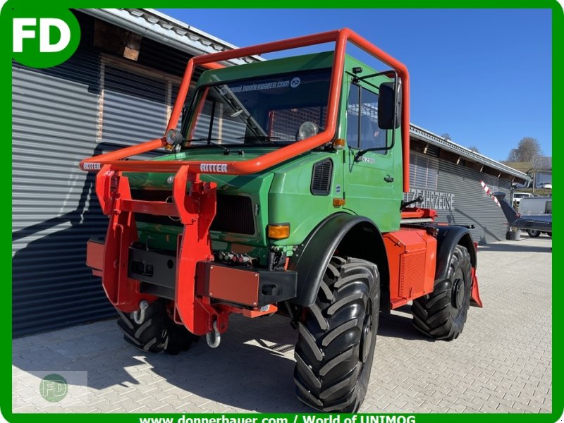 Traktor typu Mercedes-Benz Unimog U2100 Agrar-Forst , erst 28 Tkm, tire control, extrem selten, Gebrauchtmaschine v Hinterschmiding (Obrázek 1)