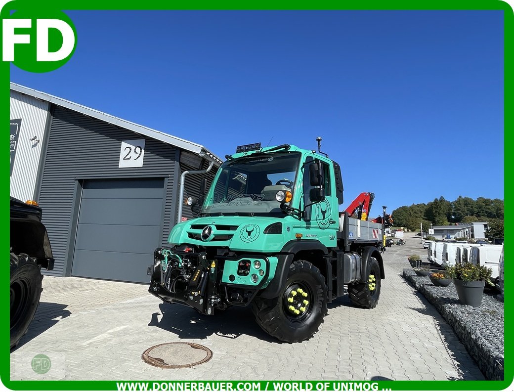 Traktor от тип Mercedes-Benz Unimog U318 mit Ladekran, Greifer, Ez. 2014 , Traumzustand , Finanzierung mgl., Gebrauchtmaschine в Hinterschmiding (Снимка 2)