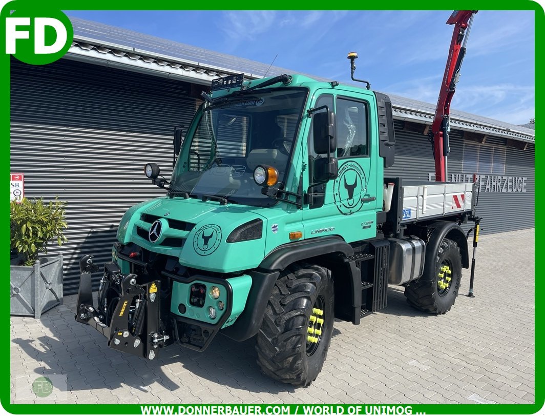 Traktor типа Mercedes-Benz Unimog U318 mit Ladekran zum Wechseln, nur 7500 kg, Traumzustand , Holzgreifer , Finanzierung mgl., Gebrauchtmaschine в Hinterschmiding (Фотография 9)