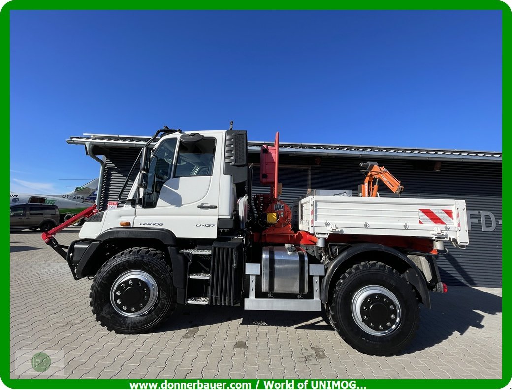 Traktor от тип Mercedes-Benz Unimog U427 mit Werner Seilwinde, Kran , Ideal für Forst , THW , Bergedienst uvm., Gebrauchtmaschine в Hinterschmiding (Снимка 1)