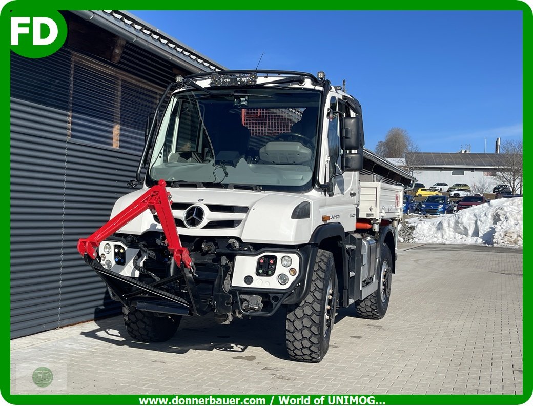 Traktor от тип Mercedes-Benz Unimog U427 mit Werner Seilwinde, Kran , Ideal für Forst , THW , Bergedienst uvm., Gebrauchtmaschine в Hinterschmiding (Снимка 7)