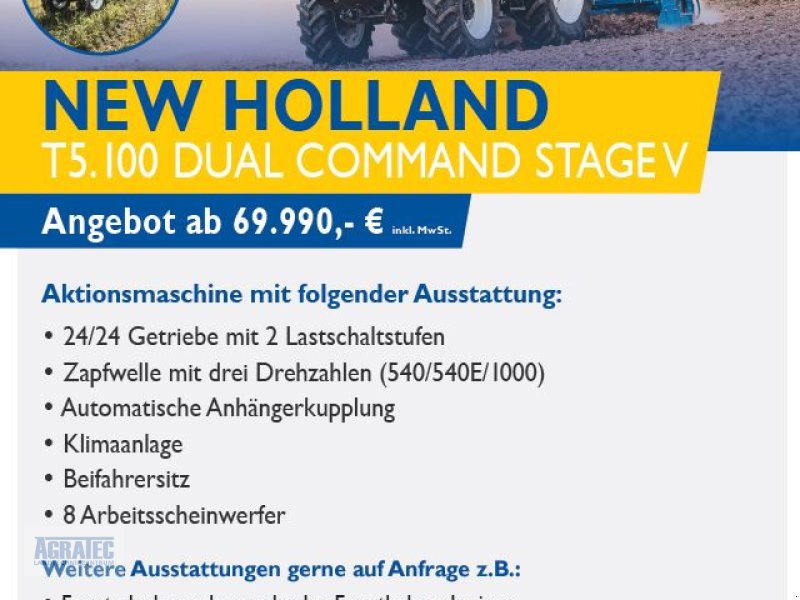 Traktor tip New Holland T 5.100 AKTION, Neumaschine in Salching bei Straubing (Poză 1)