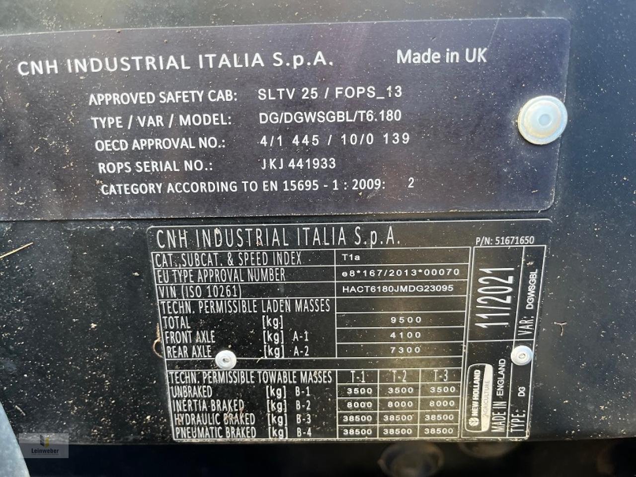 Traktor типа New Holland T 6.180 EC, Gebrauchtmaschine в Neuhof - Dorfborn (Фотография 7)