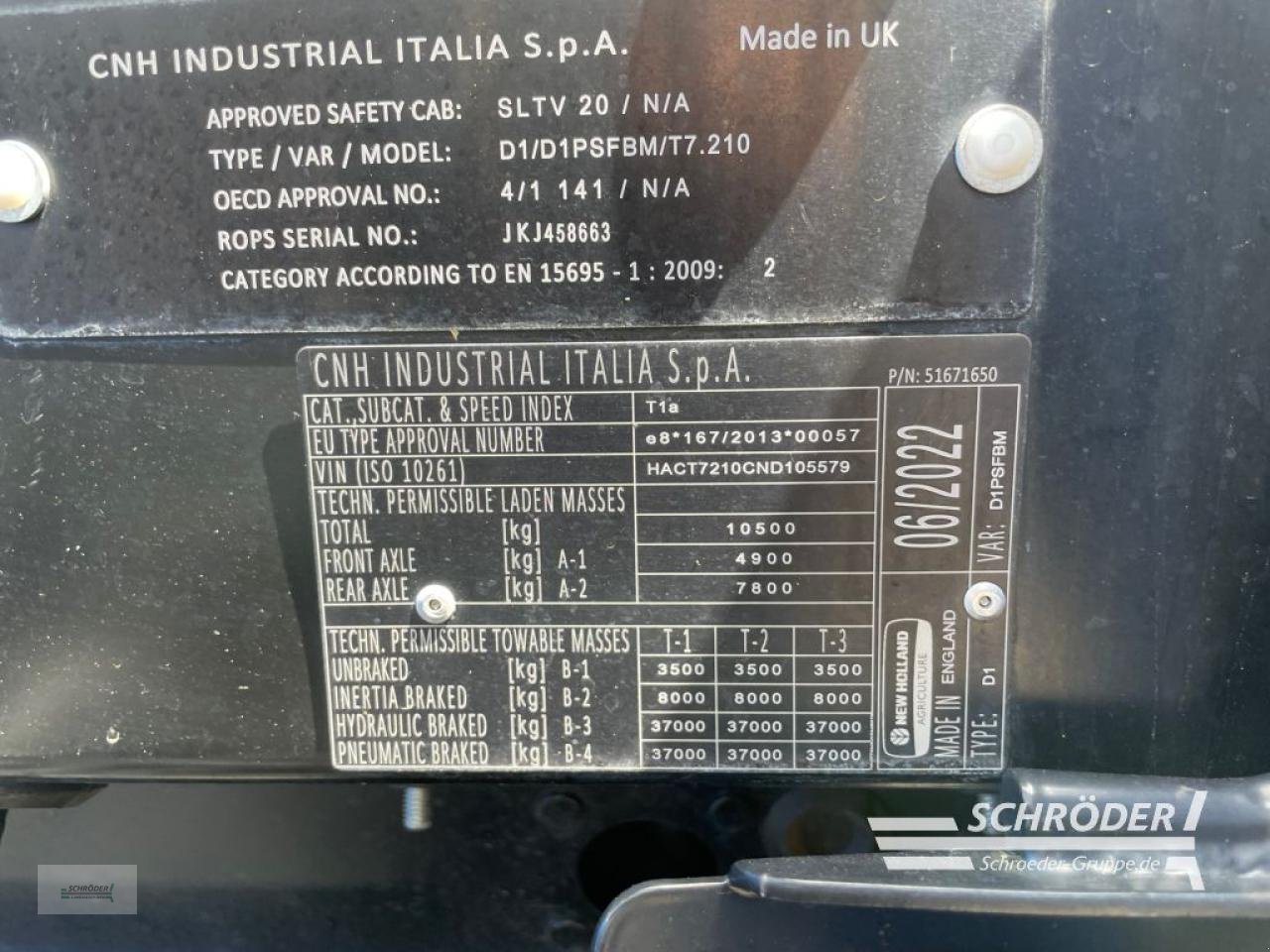 Traktor des Typs New Holland T 7.210, Gebrauchtmaschine in Wildeshausen (Bild 8)