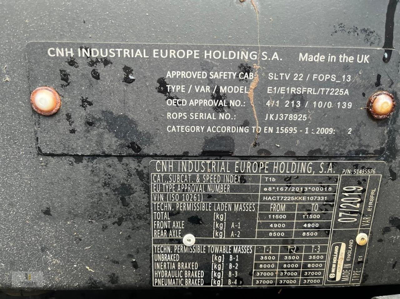 Traktor tipa New Holland T 7.225 AC, Gebrauchtmaschine u Neuhof - Dorfborn (Slika 8)