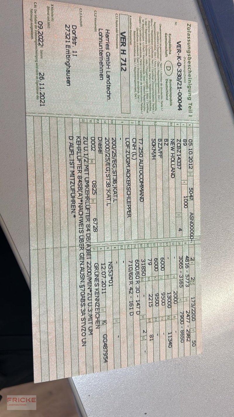 Traktor des Typs New Holland T 7.250 Auto Command, Gebrauchtmaschine in Bockel - Gyhum (Bild 7)