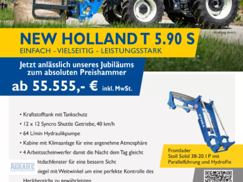 Traktor typu New Holland T5.90 S, Neumaschine v Velden (Obrázok 1)