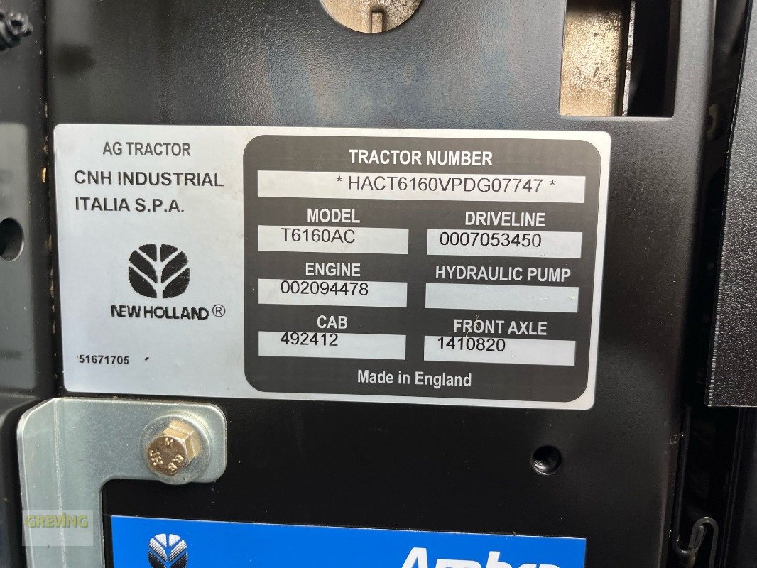 Traktor типа New Holland T6.160 AC, Gebrauchtmaschine в Ahaus (Фотография 16)