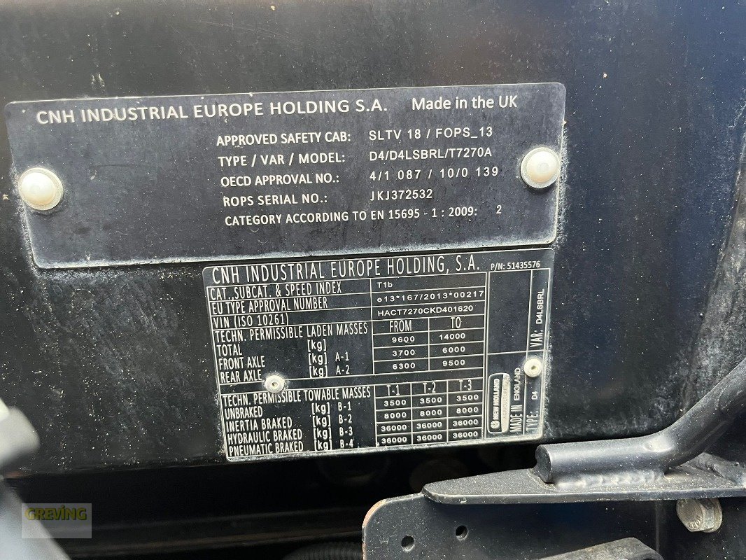 Traktor typu New Holland T7.270, Gebrauchtmaschine v Ahaus (Obrázek 14)