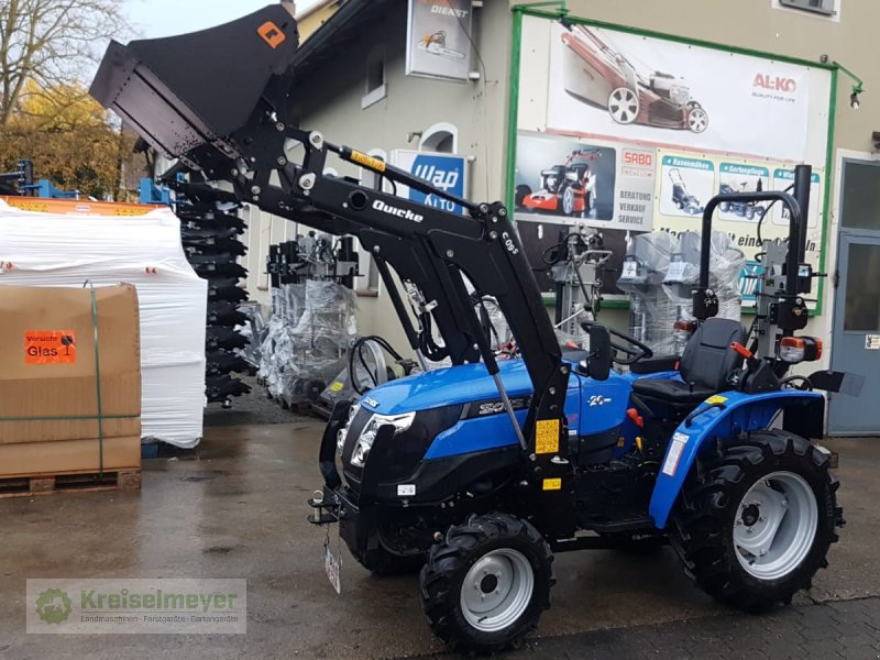 Solis 20 + Alö Quicke C09s Frontlader + Schaufel + inkl. Zulassungspapiere NEU, Neumaschine (Obrázek 1) Traktor typu Solis 20 + Alö Quicke C09s Frontlader + Schaufel + inkl. Zulassungspapiere NEU, Neumaschine v Feuchtwangen (Obrázek 1)