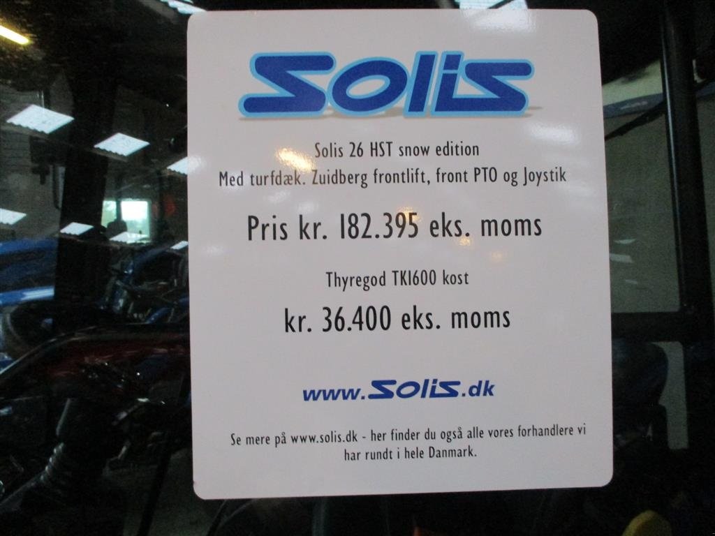 Traktor типа Solis 26 HST Snow Edition med frontlift, front PTO, Thyregod TK 1600 kost, med hydraulisk sving og SSP140 saltudlægger, Gebrauchtmaschine в Lintrup (Фотография 5)